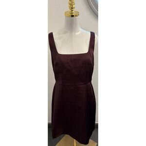 A New Day Women's Heavy Satin Mini Dress Burgandy Size 10 Goth Dark Romance